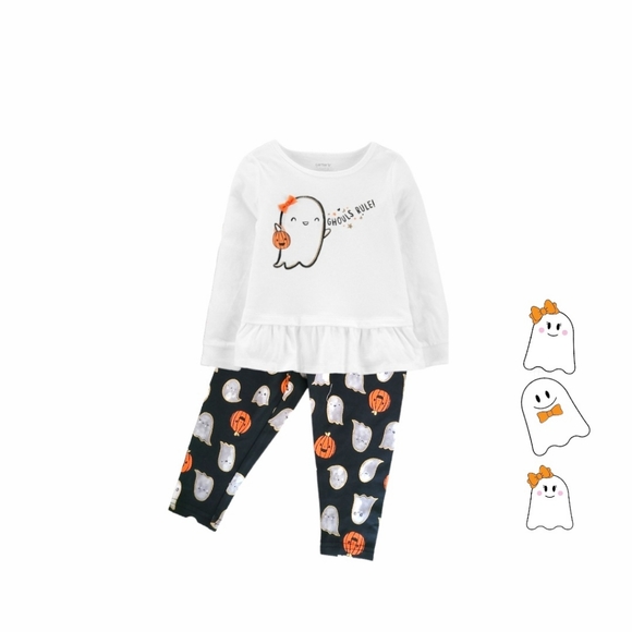 Baby Carter's 2-Piece Halloween Ghost Tee & Legging Set - Picture 4 of 4